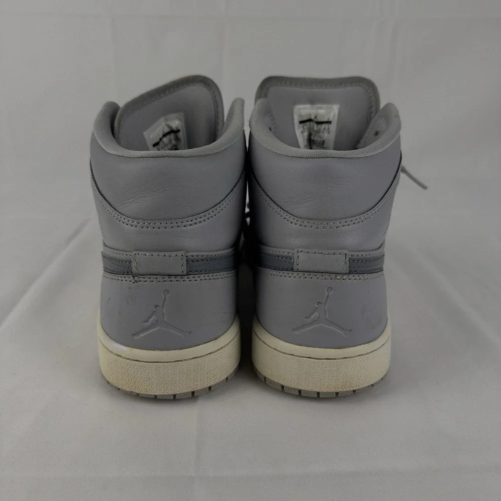 Nike Air Jordan 1 Mid Wolf Grey Men's‎ Size 8.5 Basketball Shoes Retro OG